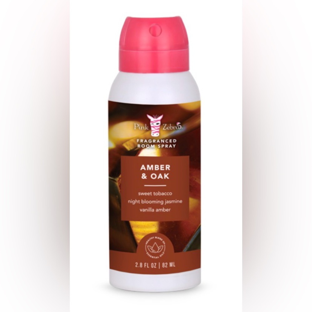 Pink Zebra Amber & Oak Room Spray - Pink and Brown